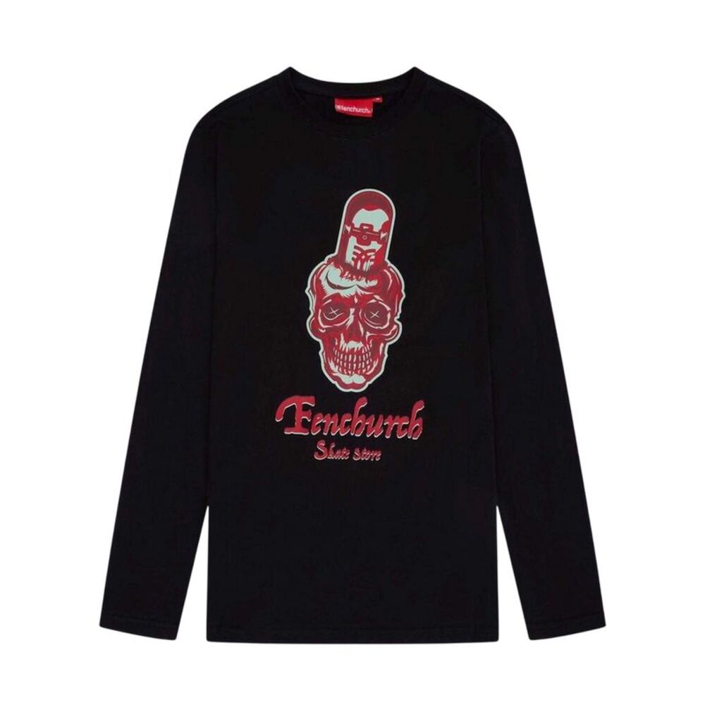 Fenchurch Unisex Adult Canon Long-Sleeved T-Shirt / Black